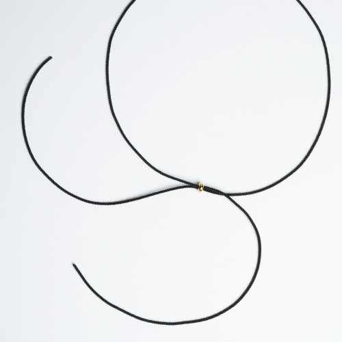 WR63-두께 1.5mm 길이조절 완성 롱목걸이줄 스트링 매듭끈 목걸이 폴리자가드 블랙컬러(1개)