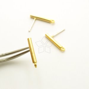 [단종]SIL1124-얇은 막대 침귀걸이, 미니스틱 포스트 13mm 은침/무광골드(1조)