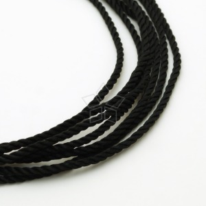 WR48-나일론 꼬임줄 매듭실 두께1.8mm 끈목걸이줄 끈팔찌줄 블랙(1m)