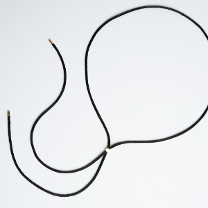 WR66-B타입 두께 2.2mm 길이조절 완성 롱목걸이줄 스트링 매듭끈 목걸이 실키매듭 블랙컬러(1개)
