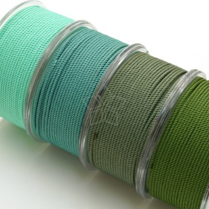 WR59-얇은 자가드 목걸이끈 팔찌끈 1.5미리 라운드 팔찌줄 목걸이줄 재료 그린컬러계열(1m)